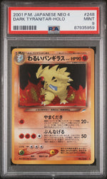2001 Pokemon Neo 4 Darkness and To Light Japanese Holo Dark Tyranitar #248 PSA 9