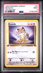 1999 Pokemon Jungle 1st Edition Meowth #56 PSA 9