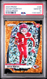 2024 Panini Prizm Disco Xavier Worthy #399 PSA 10