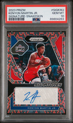 2023 Panini Prizm Signatures Snakeskin Prizm Kenyon Martin Jr. #SIGKMJ /15 PSA 10