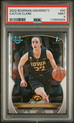2022 Bowman University Caitlin Clark #50 PSA 9