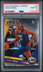 2023 Bowman University Chrome Angel Reese #49 PSA 10