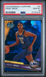 2023 Bowman University Chrome Sapphire Angel Reese #49 PSA 10