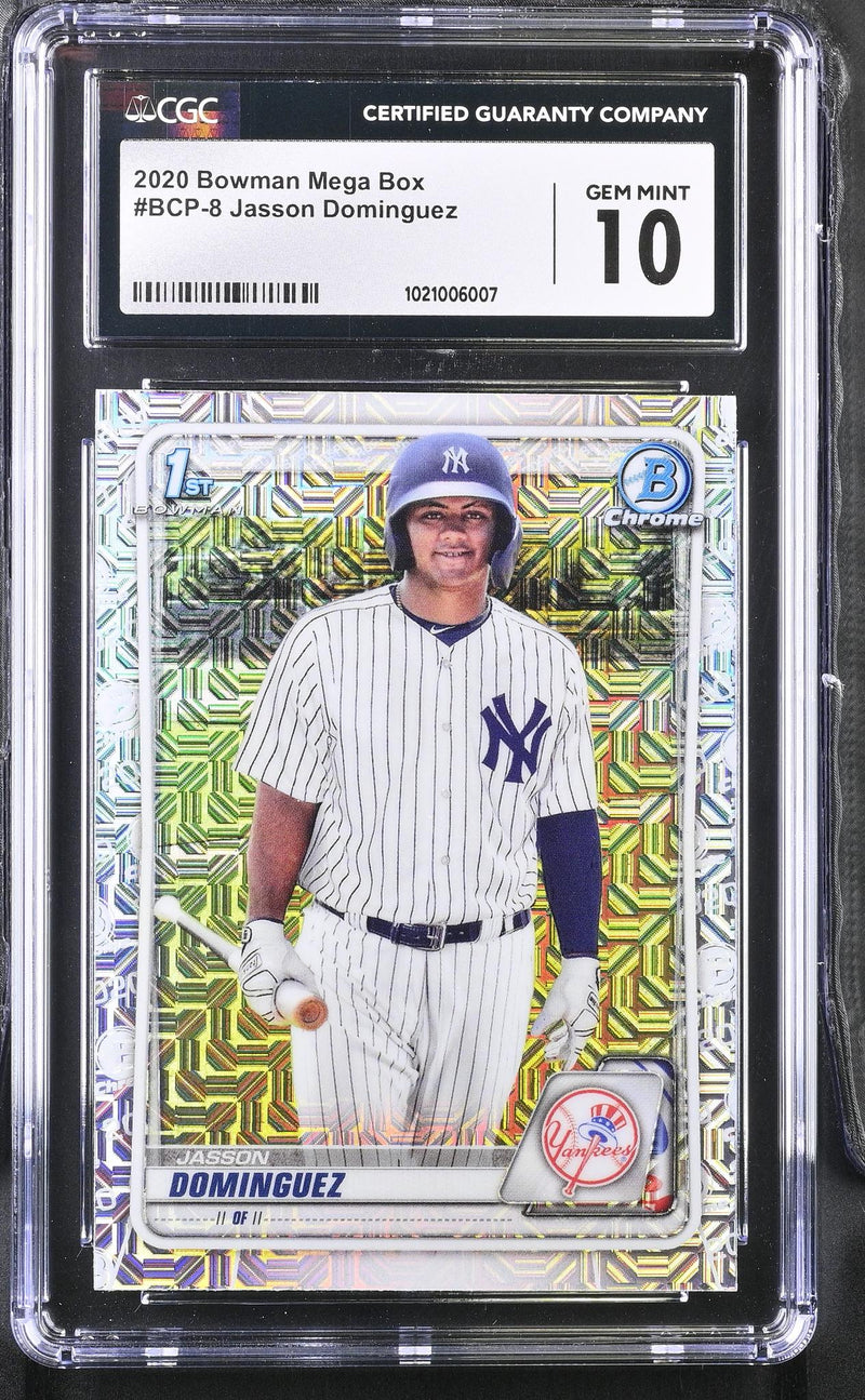 2020 Bowman Chrome Mega Box Jasson Dominguez #BCP-8 1st Bowman CGC 10