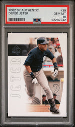 2002 SP Authentic Derek Jeter #39 PSA 10