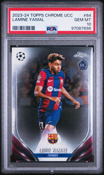 2023 Topps Chrome UEFA Club Competitions Lamine Yamal #64 PSA 10