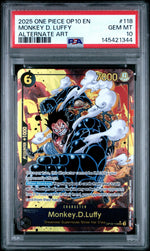 2025 One Piece Royal Blood Alternate Art Monkey D. Luffy #OP10118 PSA 10