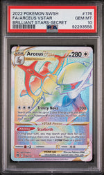 2022 Pokemon Sword and Shield Brilliant Stars Arceus Vstar #176 PSA 10