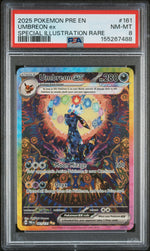 2025 Pokemon Scarlet and Violet Prismatic Evolutions Special Illustration Rare Umbreon Ex #161 PSA 8