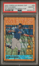 2021 Topps All-Star Rookie Cup Sp-Orange Holofractor Pete Alonso #55 /25 PSA 10