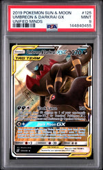 2019 Pokemon Sun and Moon Unified Minds Darkrai/Umbreon Gx #125 PSA 9