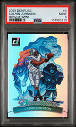 2025 Panini Donruss Downtown Calvin Johnson #4 PSA 9