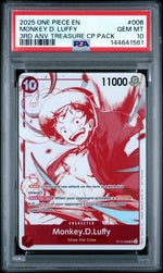 One Piece Card Game Monkey.D.Luffy ST10-006 3rd Anv Treasure CP Pack PSA 10