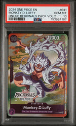 2024 One Piece Online Regionals Pack Vol.2 Monkey D. Luffy #P041 PSA 10
