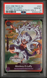 2024 One Piece Promos Offline Regionals Pack Volume 2 Monkey D. Luffy #P-041 PSA 10