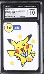 2025 Pokemon Playing Cards Pikachu Taruka CGC 10