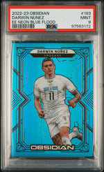 2022 Panini Obsidian Electric Etch Neon Blue Flood Darwin Nunez #193 /12 PSA 9