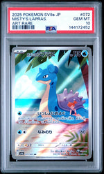2025 Pokemon Scarlet and Violet Heat Wave Arena Japanese Art Rare Misty's Lapras #072 PSA 10