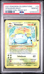 2021 Pokemon Celebrations Classic Collection Base Set Holo Venusaur #15 PSA 10