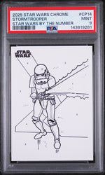 2025 Topps Chrome Star Wars Star Wars By the Number Stormtrooper #CP14 PSA 9