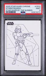 2025 Topps Chrome Star Wars Star Wars By the Number Stormtrooper #CP22 PSA 9