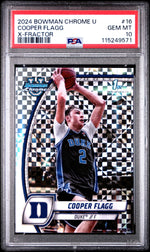2024 Bowman University Chrome X-Fractor Cooper Flagg #16 PSA 10