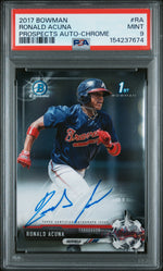 2017 Bowman Chrome Prospect Autograph Ronald Acuna #CPA-RA PSA 9