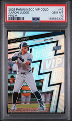 2025 Panini National Sports Collectors Convention VIP Gold Prizm Aaron Judge #43 PSA 10