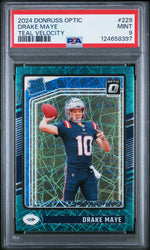 2024 Donruss Optic Teal Velocity Drake Maye #229 PSA 9