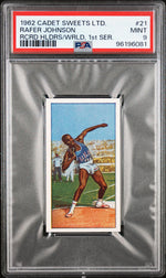 1962 Cadet Sweets Ltd. Record Holders of the World, 1st Series Rafer Johnson #21 PSA 9
