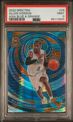 2022 Panini Spectra Asia Blue & Orange Allen Iverson #26 /49 PSA 9