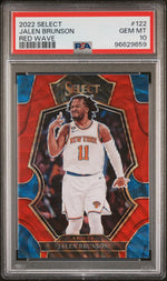 2022 Panini Select Red Wave Prizm Jalen Brunson #122 PSA 10