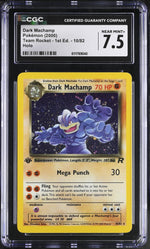 2000 Pokemon #10/82 Dark Machamp Team Rocket - 1st Ed. CGC 7.5