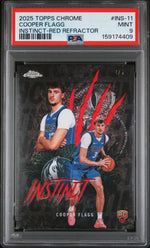 2025 Topps Chrome Instinct Red Refractor Cooper Flagg #INS-11 /5 PSA 9