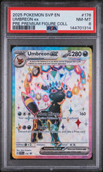 2025 Pokemon Scarlet and Violet Prismatic Evolutions Premium Figure Collection Umbreon Ex #176 PSA 8