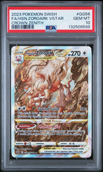 2023 Pokemon Sword and Shield Crown Zenith Galarian Gallery Hisuian Zoroark Vstar #GG56 PSA 10
