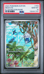 2024 Pokemon Scarlet and Violet Stellar Crown Illustration Rare Meditite #153 PSA 10