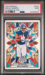 2024 Mosaic Stained Glass Malik Nabers #21 PSA 9