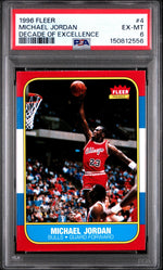 1996 Fleer Decade of Excellence Michael Jordan #4 PSA 6
