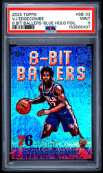 2025 Topps 8 Bit Ballers Blue Holo Foil Vj Edgecombe #8B-33 /150 PSA 9
