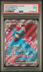 2025 Pokemon Scarlet and Violet Journey Together Ultra Rare Salamence Ex #177 PSA 9