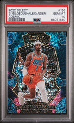 2022 Panini Select Courtside Cosmic Prizm Shai Gilgeous-Alexander #156 PSA 10