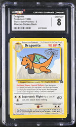 1999 Pokemon #5 Dragonite Black Star Promos CGC 8