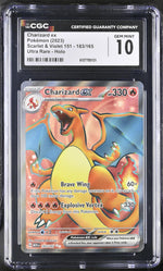 2023 Pokemon #183/165 Charizard ex Scarlet & Violet CGC 10