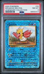2002 Pokemon Legendary Collection Reverse Foil Spearow #94 PSA 8