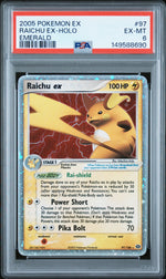 2005 Pokemon Ex Emerald Holo Raichu Ex #97 PSA 6