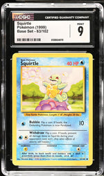 1999 Pokemon #63/102 Squirtle Base Set CGC 9