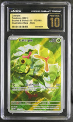 2023 Scarlet & Violet #172/165 Caterpie Illustration Rare - Holo CGC 10