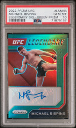 2022 Panini Prizm UFC Legendary Signatures Green Prizm Michael Bisping #LSMBS PSA 10