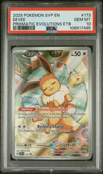 2025 Pokemon Scarlet and Violet Prismatic Evolutions Elite Trainer Box Eevee #173 PSA 10